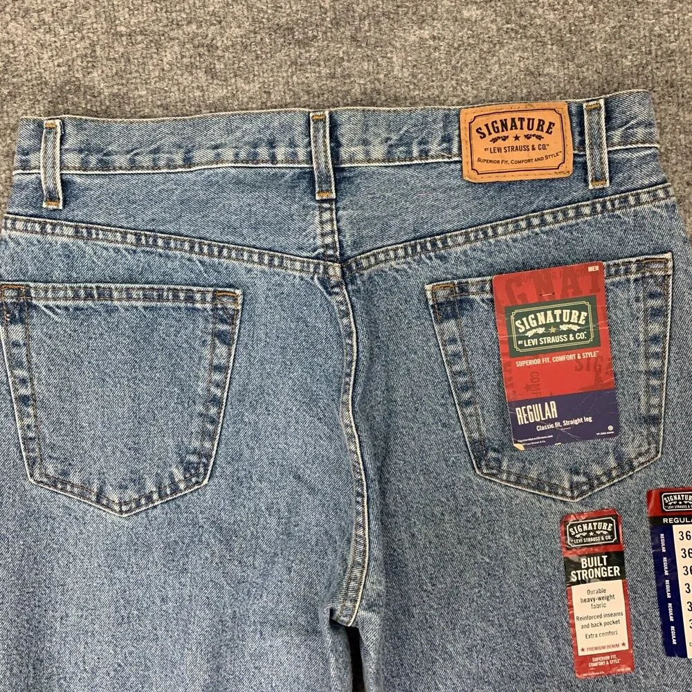 Levis Work Jeans Mens 36 Blue Regular Classic Fit Durable Heavyweight Denim 2008